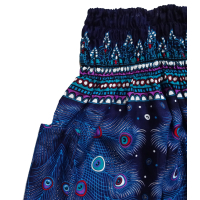 Kinderbroek S - maat 92 - Pauw blauw