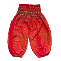 Kinderbroek S - maat 92 - Veer rood