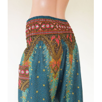 Harembroek Medium Pauw turquoise