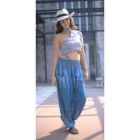 Harembroek Medium Dons blauw