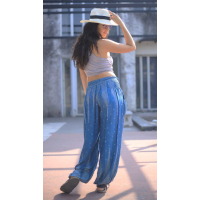 Harembroek Medium Dons blauw