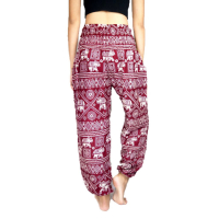 Harembroek Medium Olifantje rood