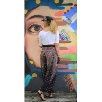 Harembroek - Small - Veer zwart/wit