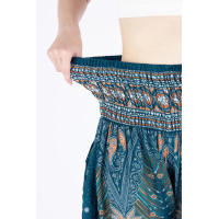 Harembroek Large Veer groen/blauw