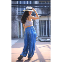 Harembroek Medium Dons blauw