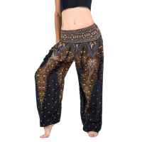 Harembroek XL Veer zwart/geel
