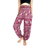 Harembroek Medium Olifantje rood