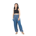 Harembroek Medium Dons blauw