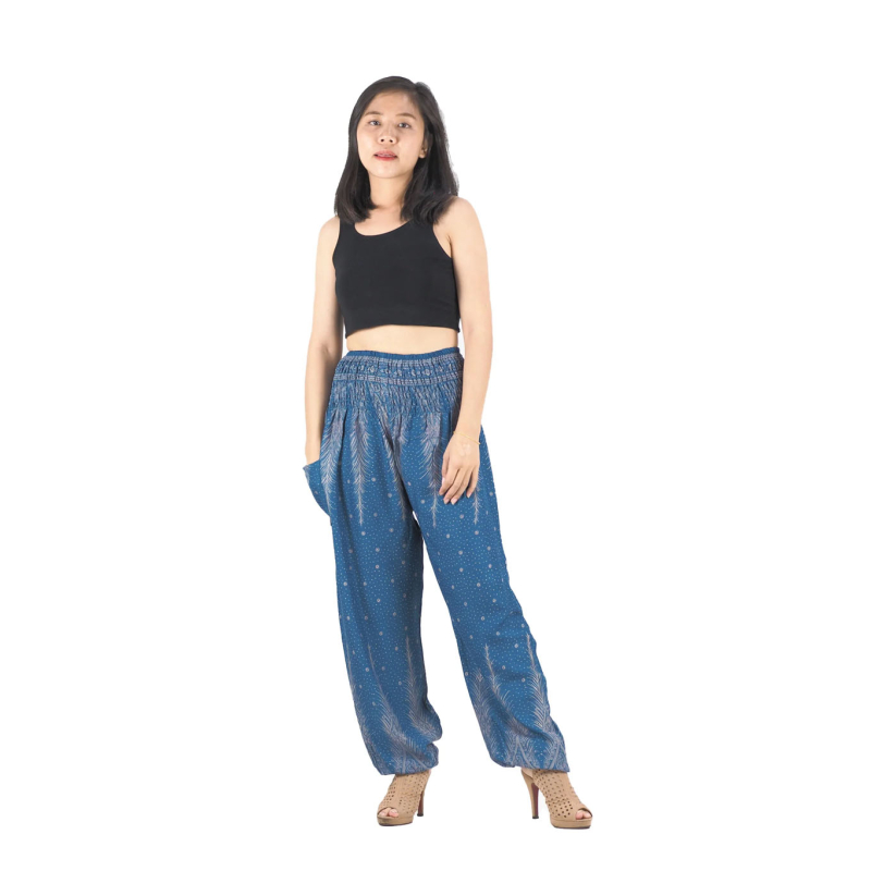 Harembroek Medium Dons blauw