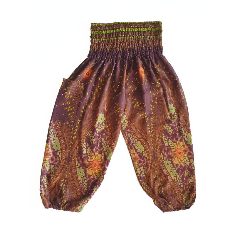 Kinder harembroek - maat 128 - Eye bruin