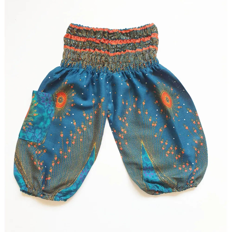 Kinder harembroek  - maat 92 - Eye turquoise