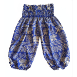 Kinder harembroek - maat 110 - Olifantje blauw