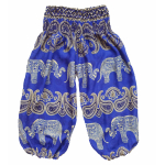 Kinder harembroek - maat 104  - Olifant blauw