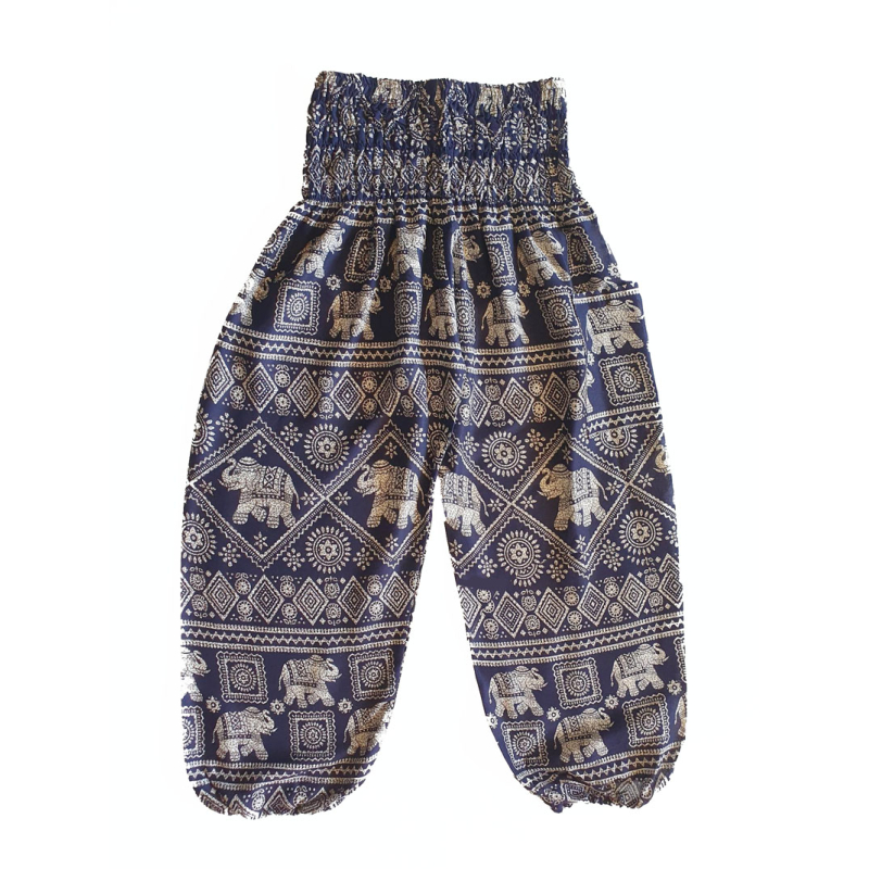 Kinder harembroek - maat 128 - Olifantje Navy