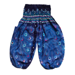 Kinder harembroek - maat 92 - Pauw blauw