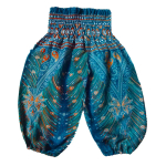 Kinder harembroek - maat  92 -Veer turquoise