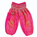 Kinder harembroek - maat 104 - Veer roze