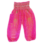 Kinder harembroek - maat 122 - Veer roze
