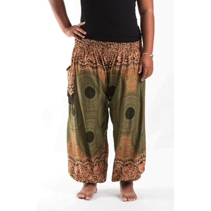 Harembroek XL Mandala groen