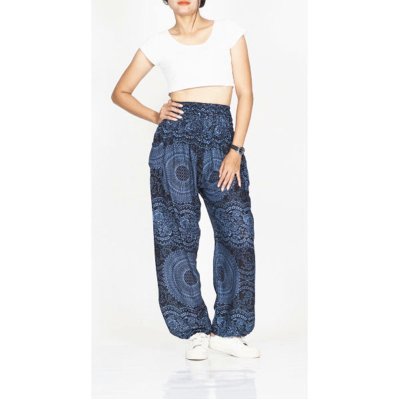 Harembroek Medium Mono Mandala blauw Harembroek Medium Mono Mandala blauw