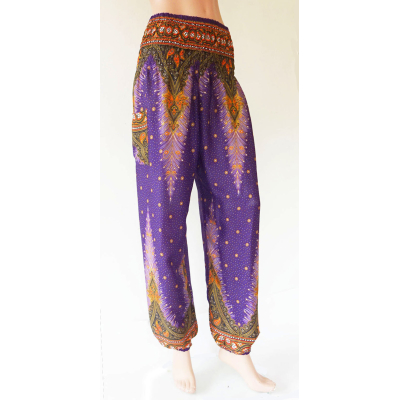 Harembroek Medium Pauw paars