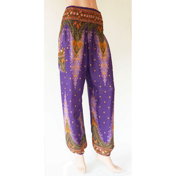 Harembroek Medium Pauw paars