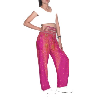 Yoga-Harembroek Large Veer roze