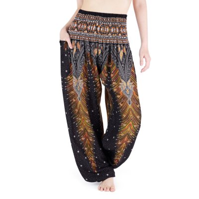 Harembroek Medium Veer zwart/goud