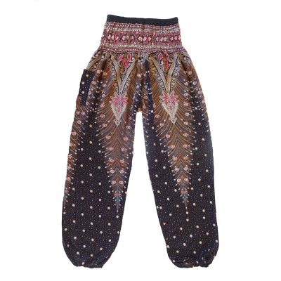 Yoga-Harembroek Large Veer zwart/wit
