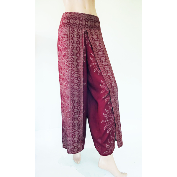 Wikkelbroek L - Fans - bordeaux rood