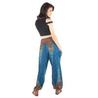 Harembroek Medium Pauw turquoise