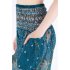 Harembroek Medium Veer groen/blauw