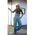 Yoga-Harembroek Small Veer groen/blauw