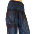 Yoga-Harembroek Small Lace zwart/blauw