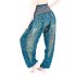 Harembroek Medium Veer groen/blauw