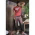 Harembroek Medium Veer zwart/wit